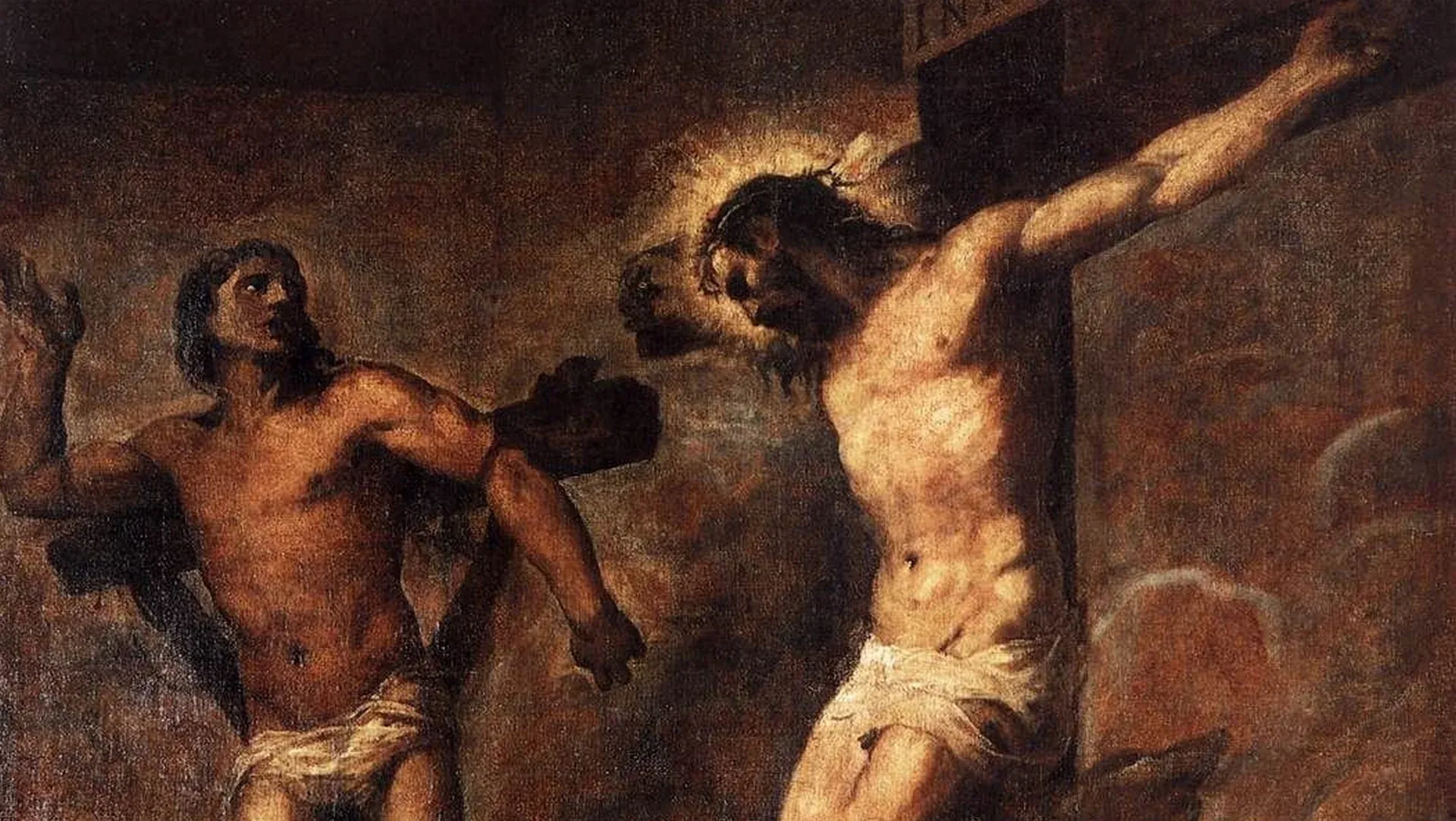 Cloué sur la croix, Jésus crie: 